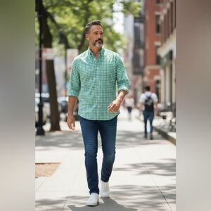 F.A. MacCluer XL Green Gingham Shirt 80s 2-Ply Broadcloth BUNDLE to save 20%